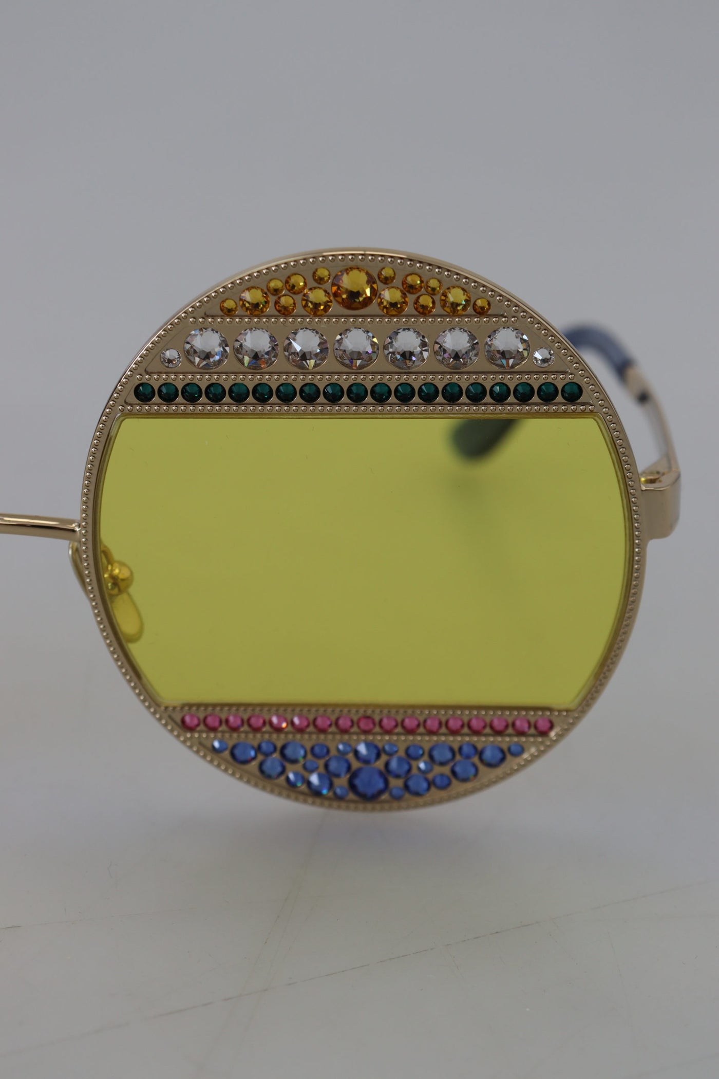 Gold Oval Metal Crystals Shades DG2209B Sunglasses