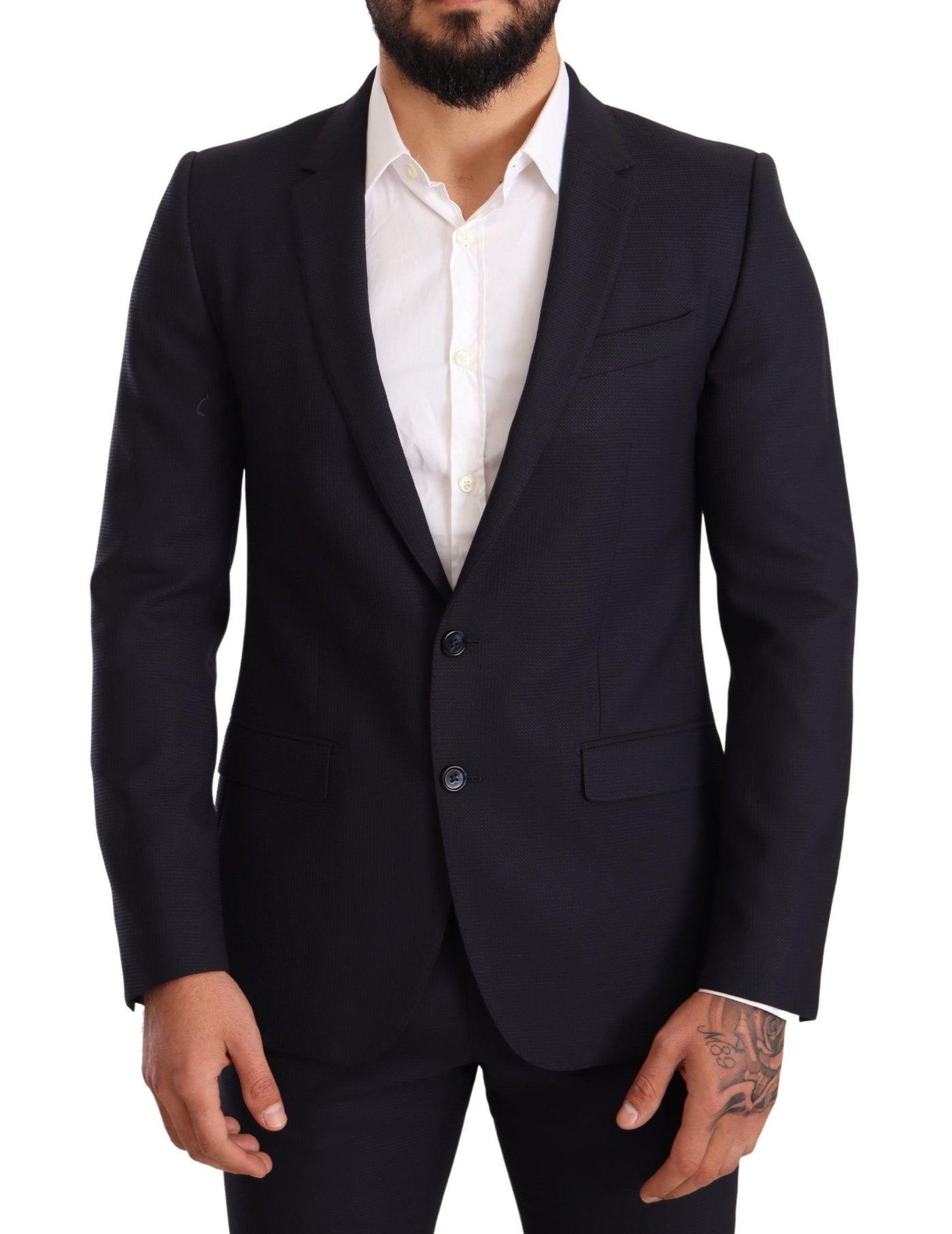 Blue Fantasy Slim Fit Wool MARTINI Suit