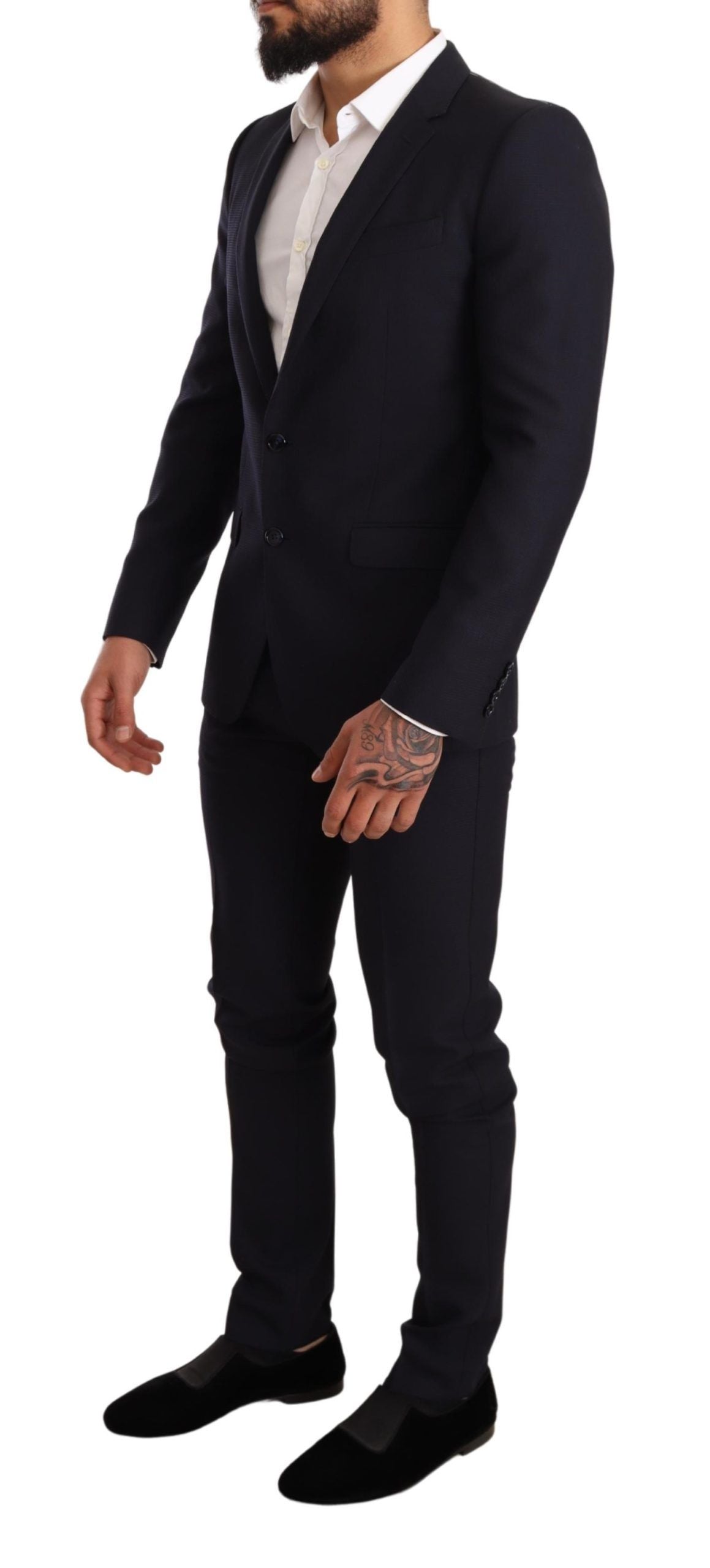 Blue Fantasy Slim Fit Wool MARTINI Suit