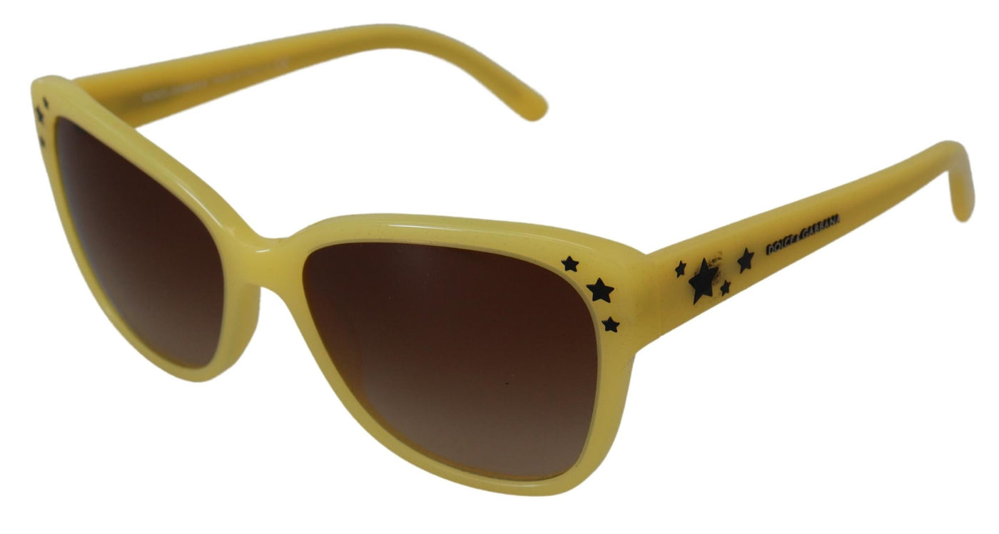 Yellow Acetate Frame Stars Embellishment DG4124 Sunglasses