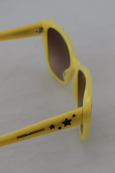 Yellow Acetate Frame Stars Embellishment DG4124 Sunglasses