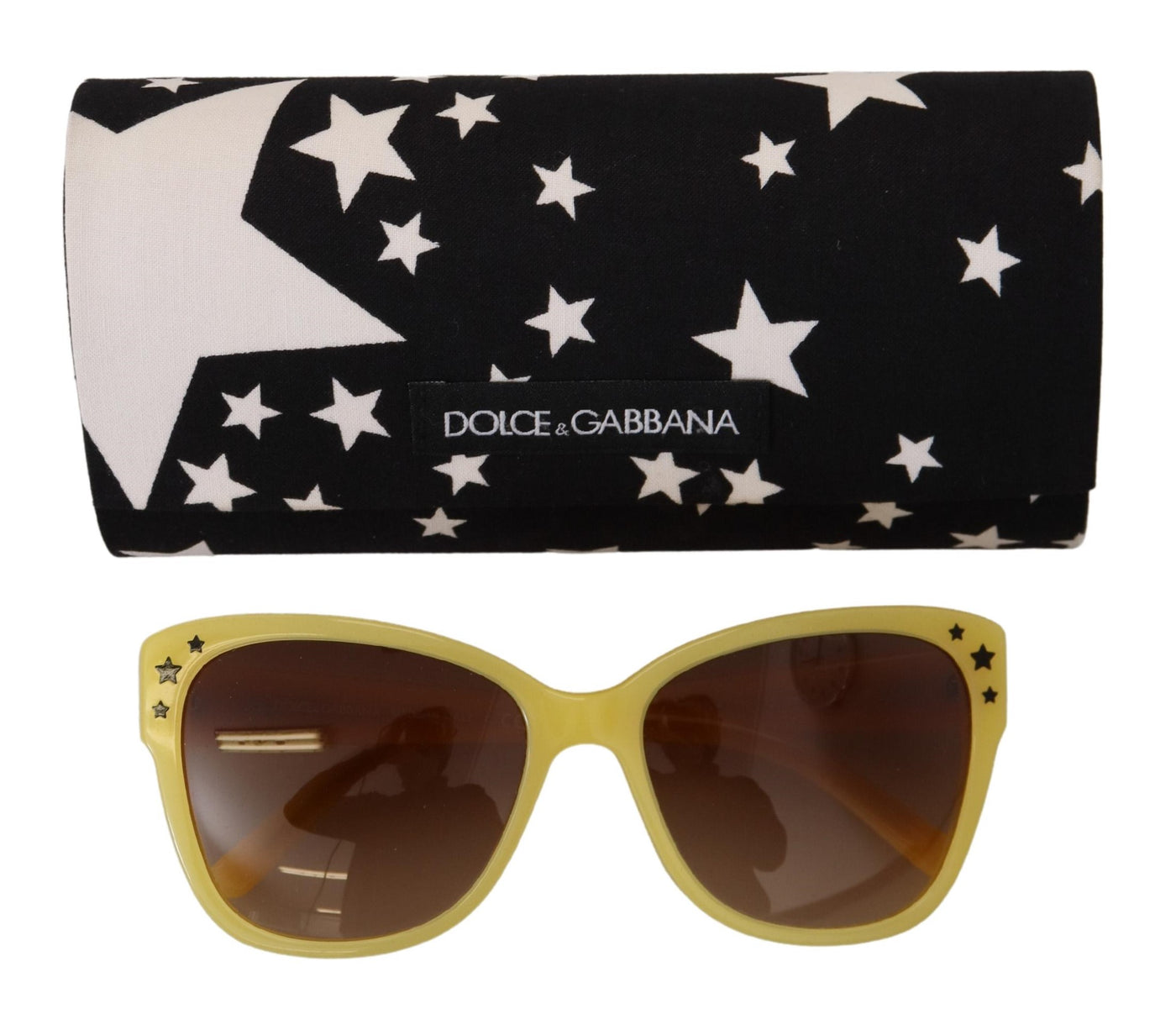 Yellow Acetate Frame Stars Embellishment DG4124 Sunglasses