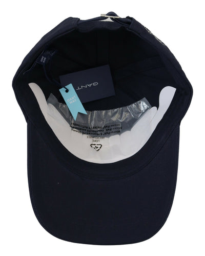 Blue Cotton Logo Print Baseball Cap Casual Hat