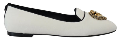 White Velvet Slip Ons Loafers Flats Shoes