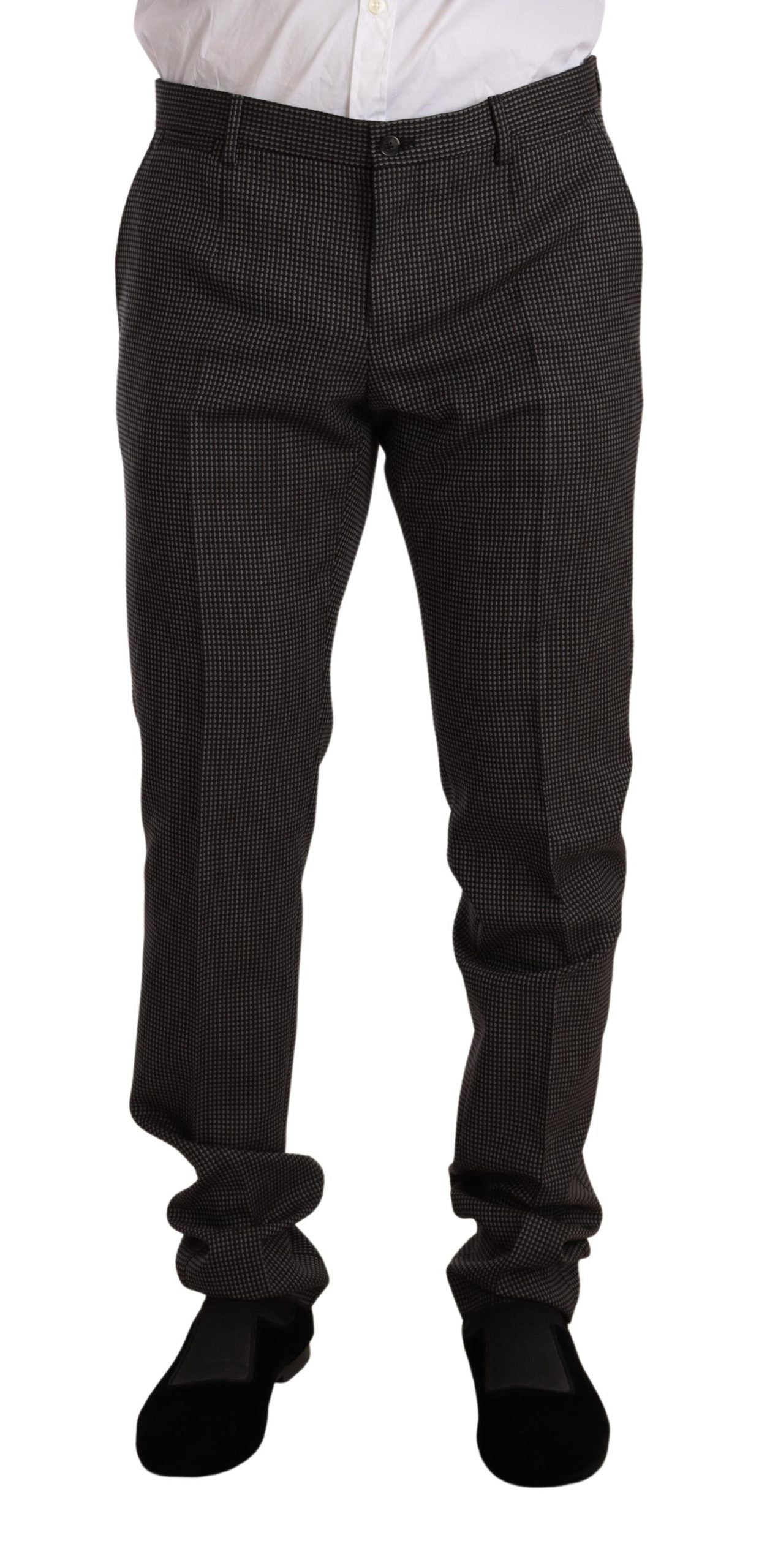 Black Fantasy Pattern Wool MARTINI Suit