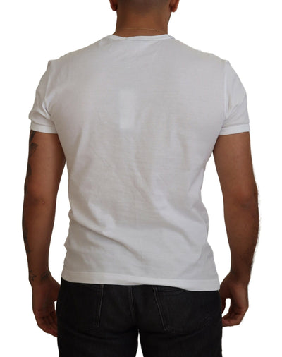 White #DGFamily Cotton Short Sleeves T-shirt