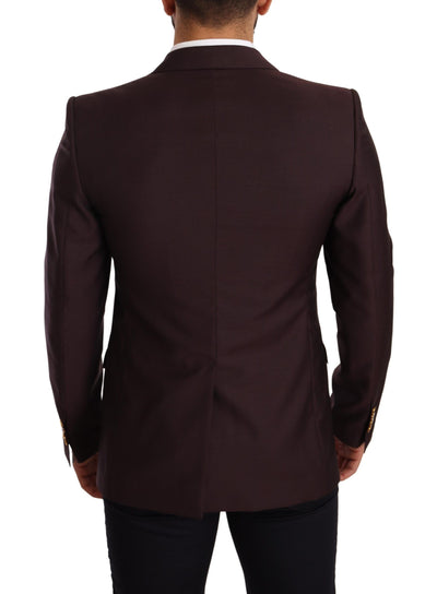 Purple Wool Slim Fit Jacket SICILIA Blazer