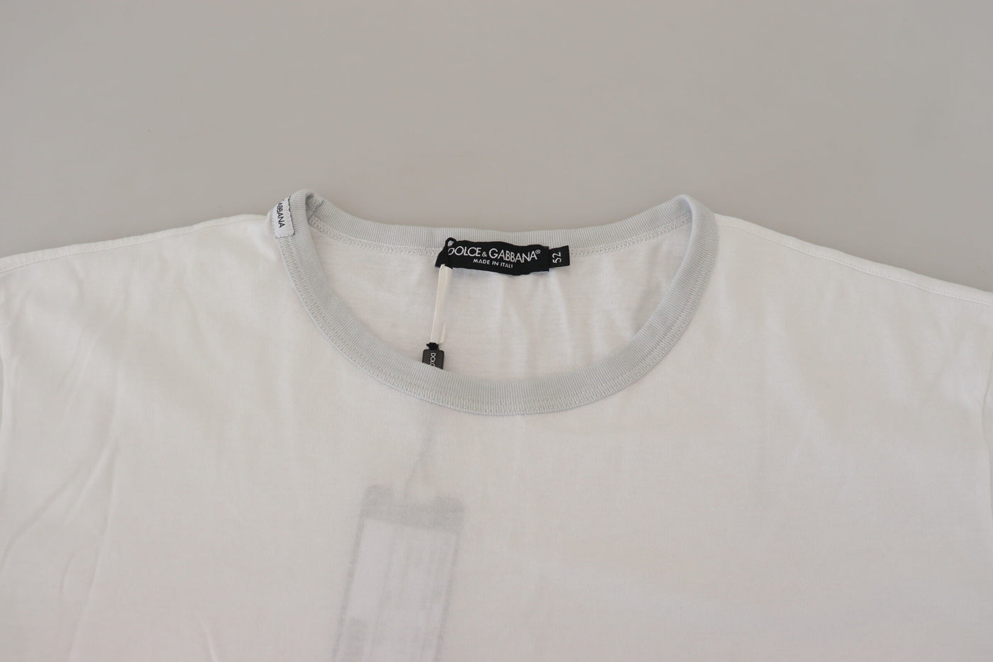 White Cotton Short Sleeve Round Neck T-shirt