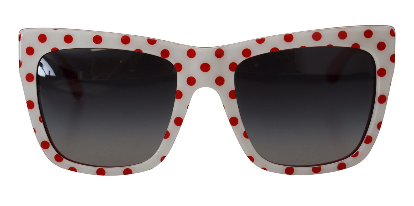 White Red Polka Dots Acetate DG4228 Sunglasses