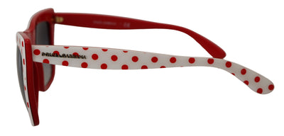 White Red Polka Dots Acetate DG4228 Sunglasses