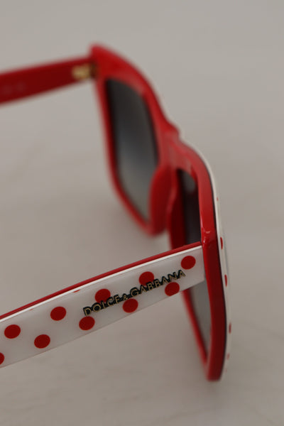 White Red Polka Dots Acetate DG4228 Sunglasses