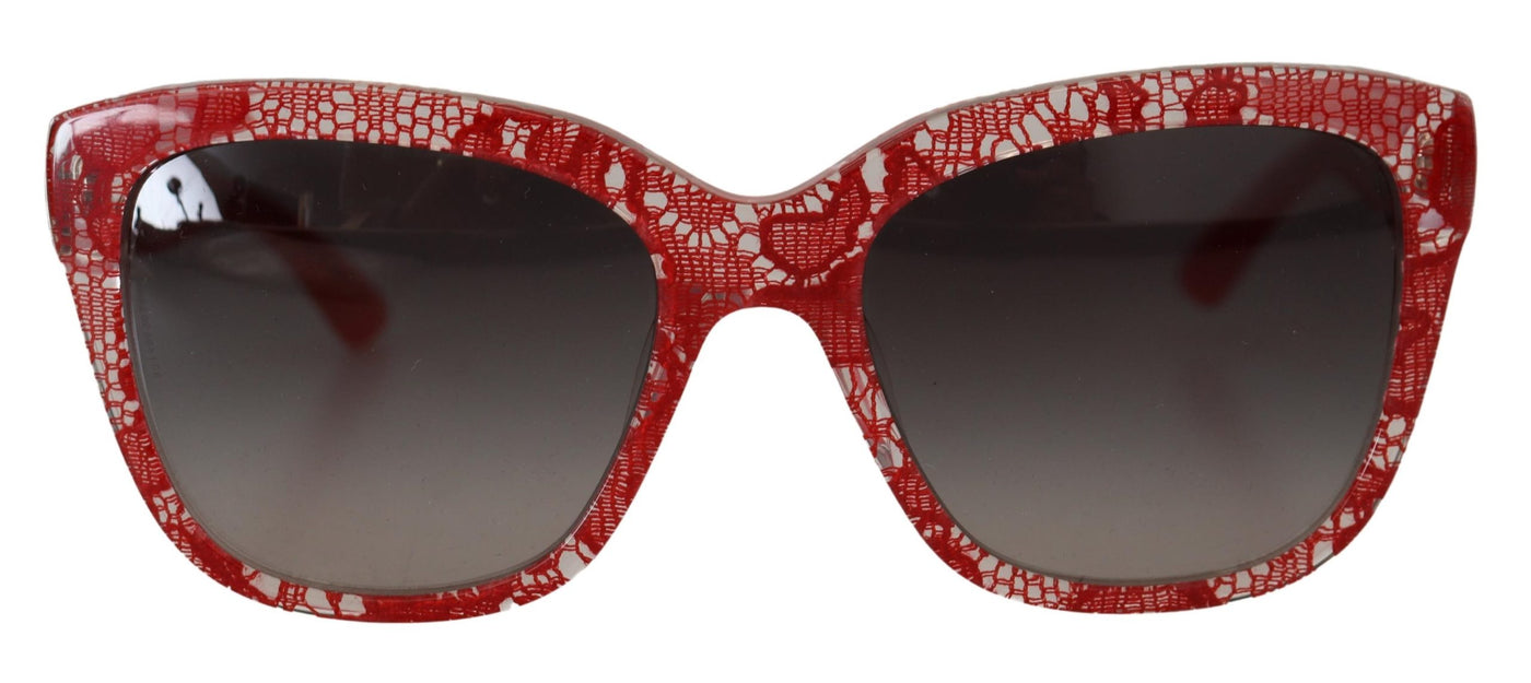 Red Lace Acetate Rectangle Shades DG422A Sunglasses