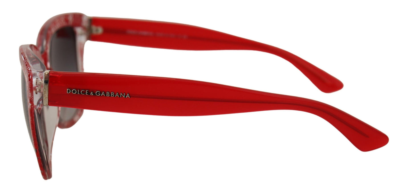 Red Lace Acetate Rectangle Shades DG422A Sunglasses