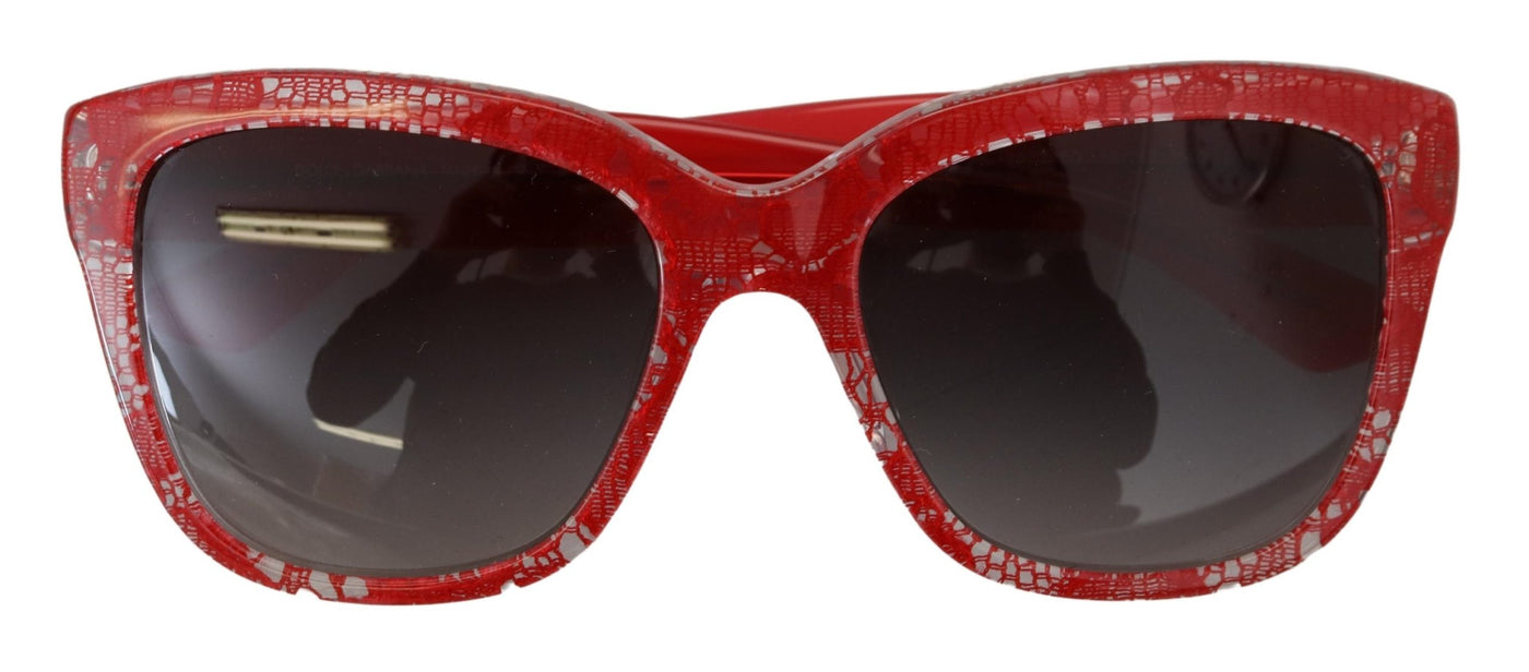 Red Lace Acetate Rectangle Shades DG422A Sunglasses