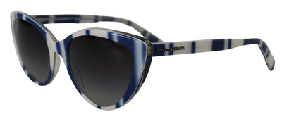 White Blue Striped Full Rim Frame DG4181 Sunglasses