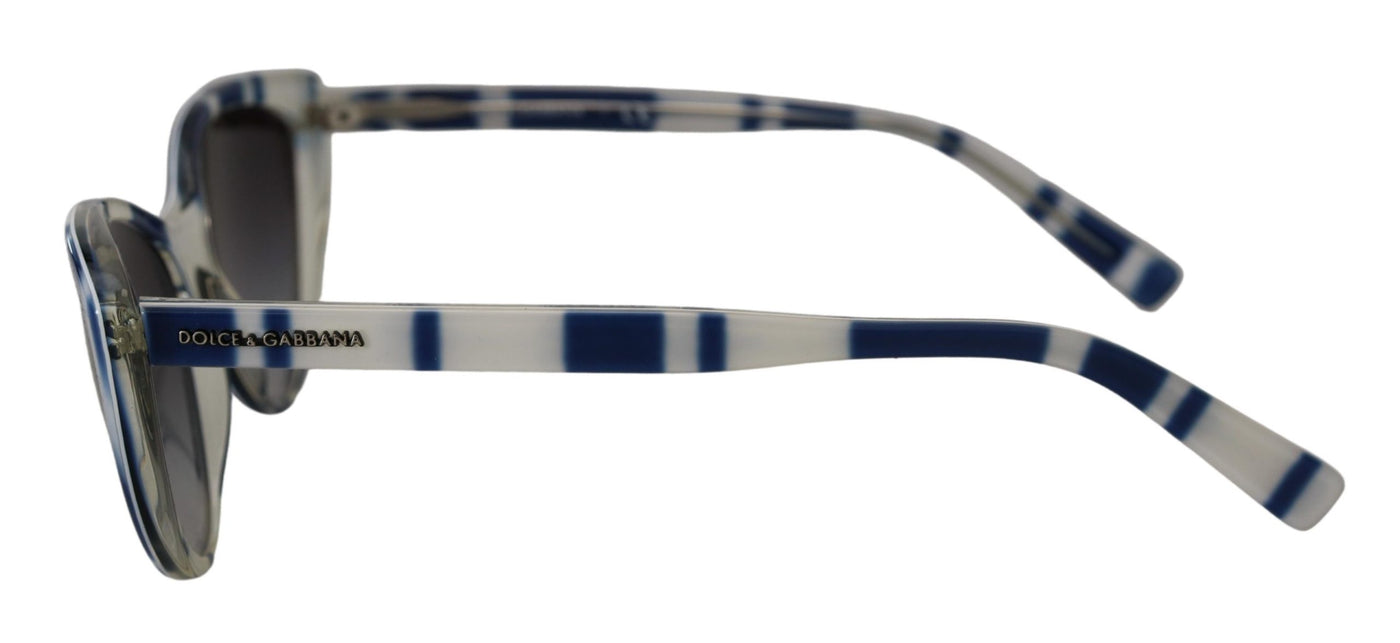 White Blue Striped Full Rim Frame DG4181 Sunglasses