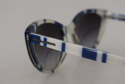 White Blue Striped Full Rim Frame DG4181 Sunglasses