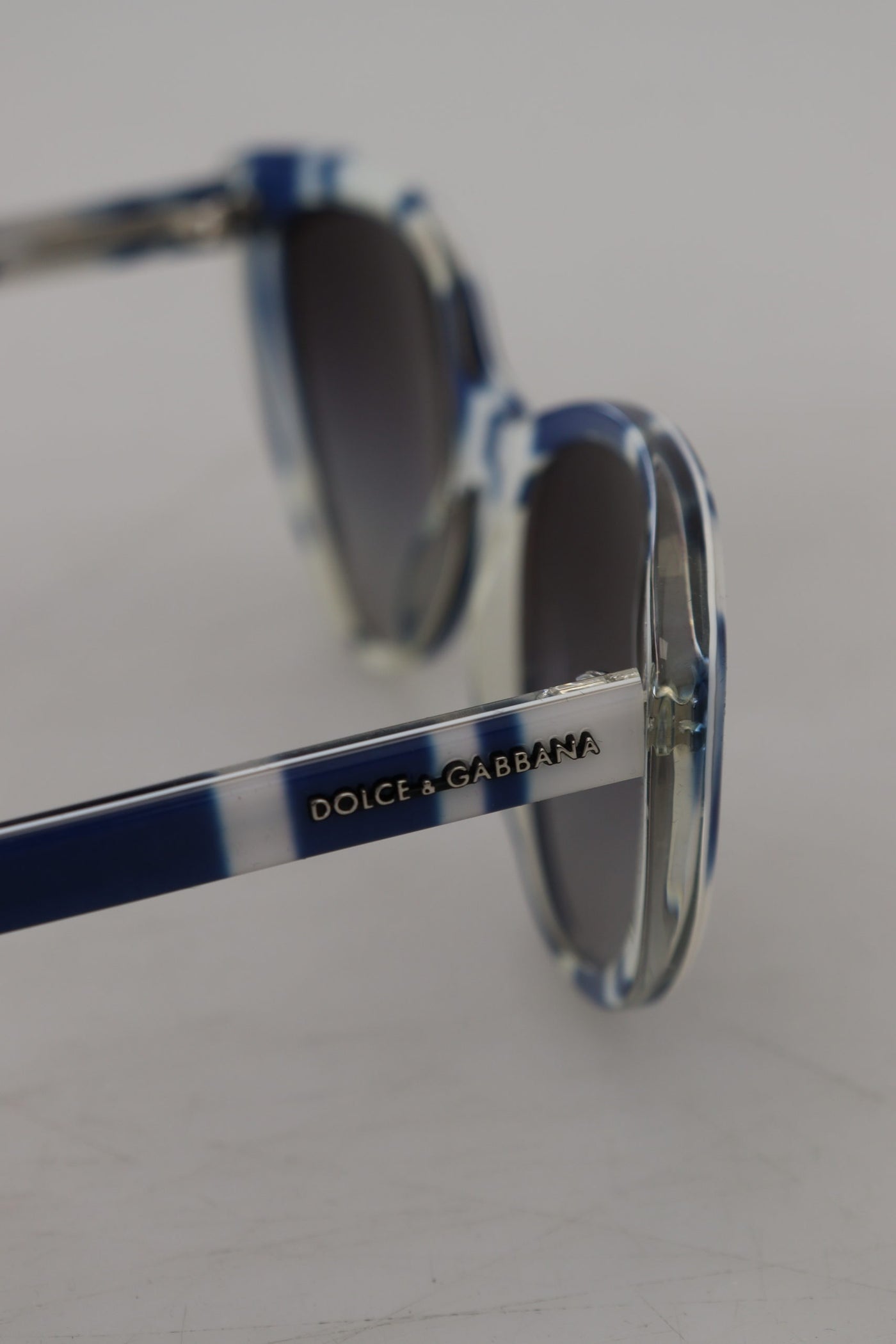 White Blue Striped Full Rim Frame DG4181 Sunglasses