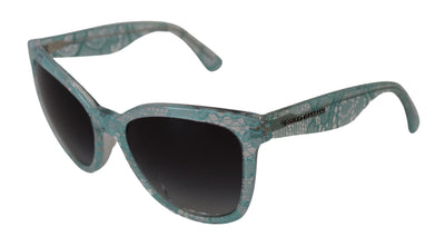 Blue Lace Crystal Acetate Butterfly DG419C Sunglasses