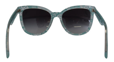 Blue Lace Crystal Acetate Butterfly DG419C Sunglasses