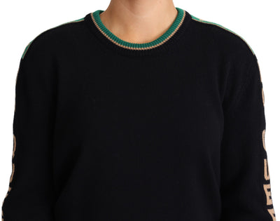 Black DG Queen Cashmere Women Pullover Sweater