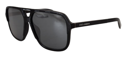 Black Rectangle Lens Unisex D4354F Sunglasses