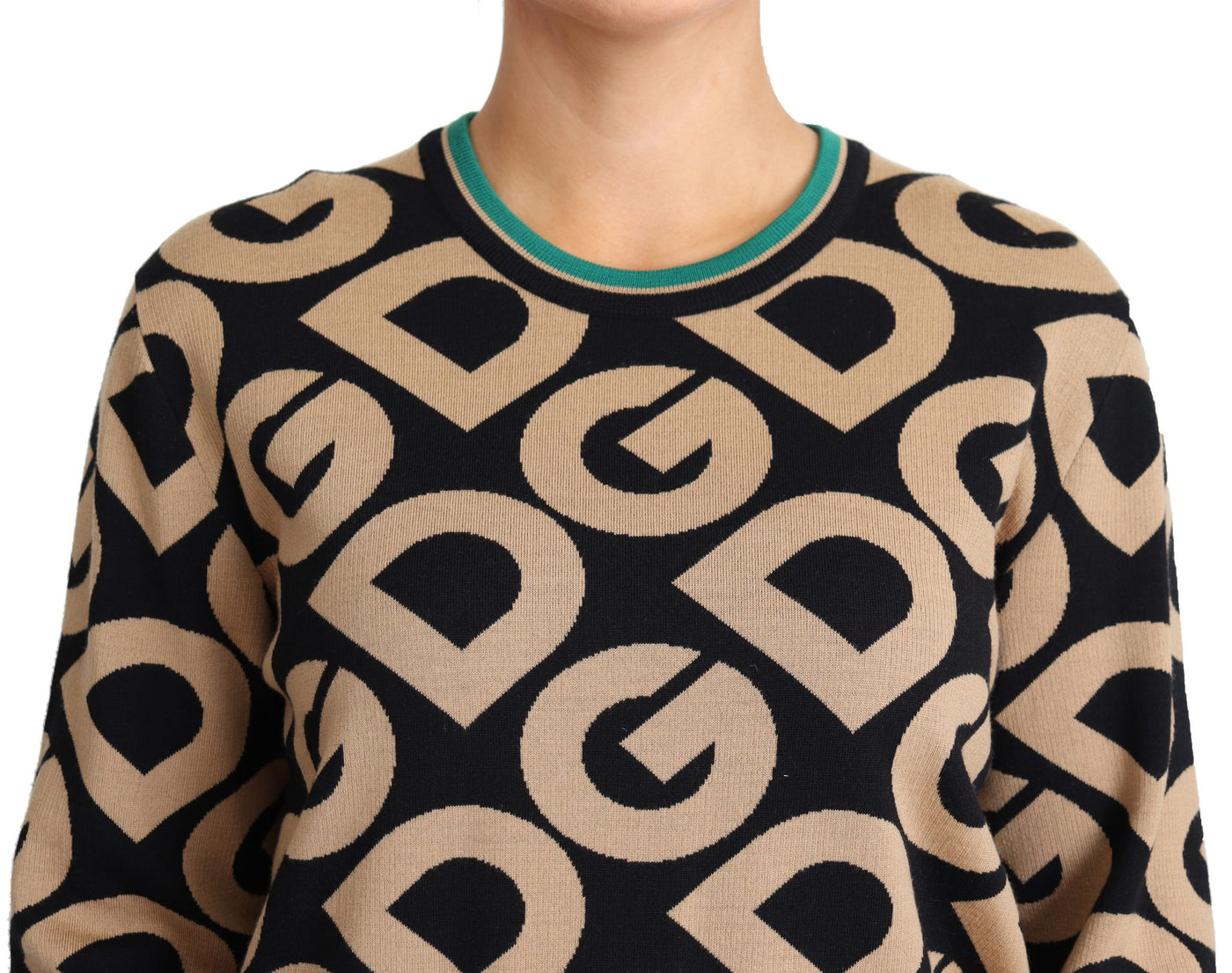 Multicolor DG Mania Wool Crewneck Pullover Sweater