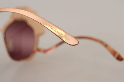 Pink Gold Rose Sequin Embroidery DG2202 Sunglasses