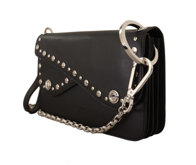 Black Leather Shoulder Saddle Cross Body Bag