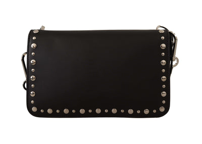 Black Leather Shoulder Saddle Cross Body Bag