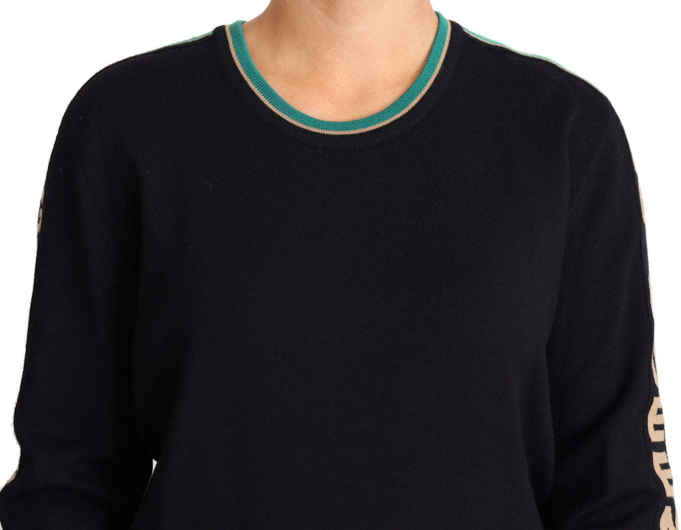 Black DG Queen Wool Knit Women Pullover Sweater