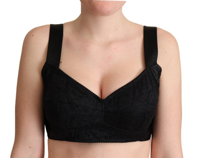 Black Cropped Silk Stretch Bustier Top