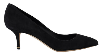 Black Suede Heels Pumps Classic Shoes