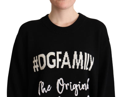 Black #DGFAMILY Cashmere Pullover Sweater