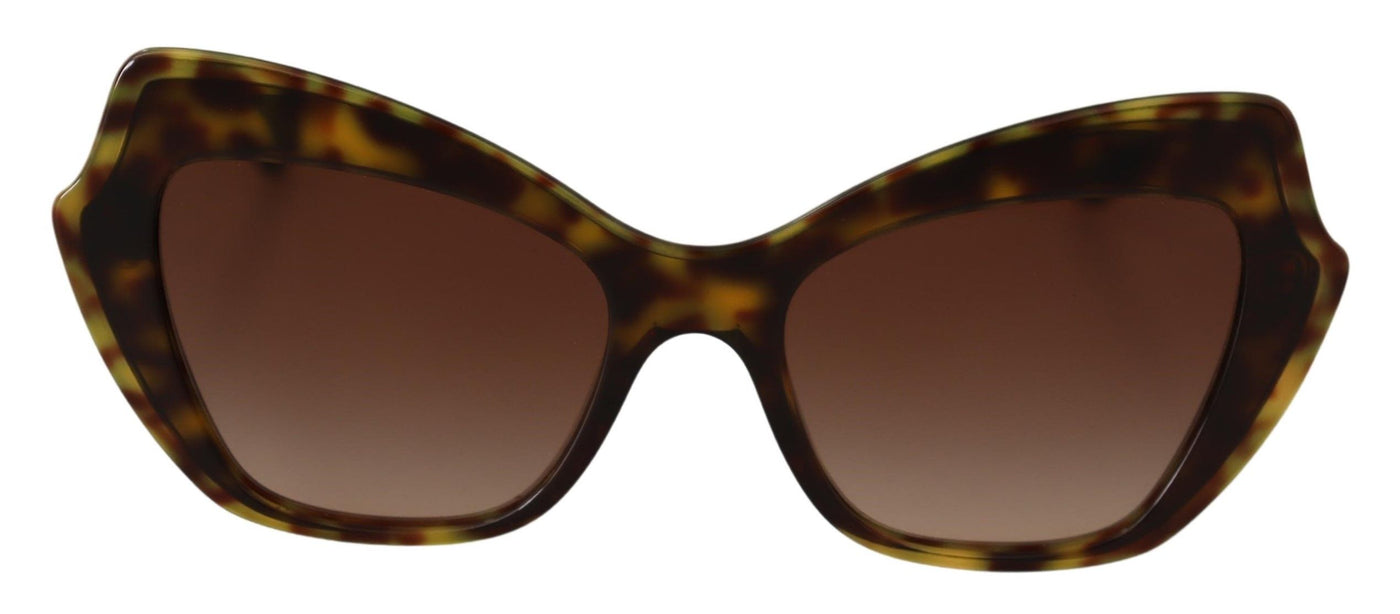 Brown Havana Butterfly Frame Brown Gradient Lens Sunglasses