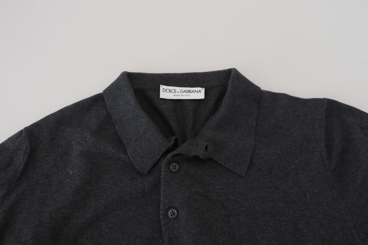 Gray Cotton Collared Polo Men T-shirt