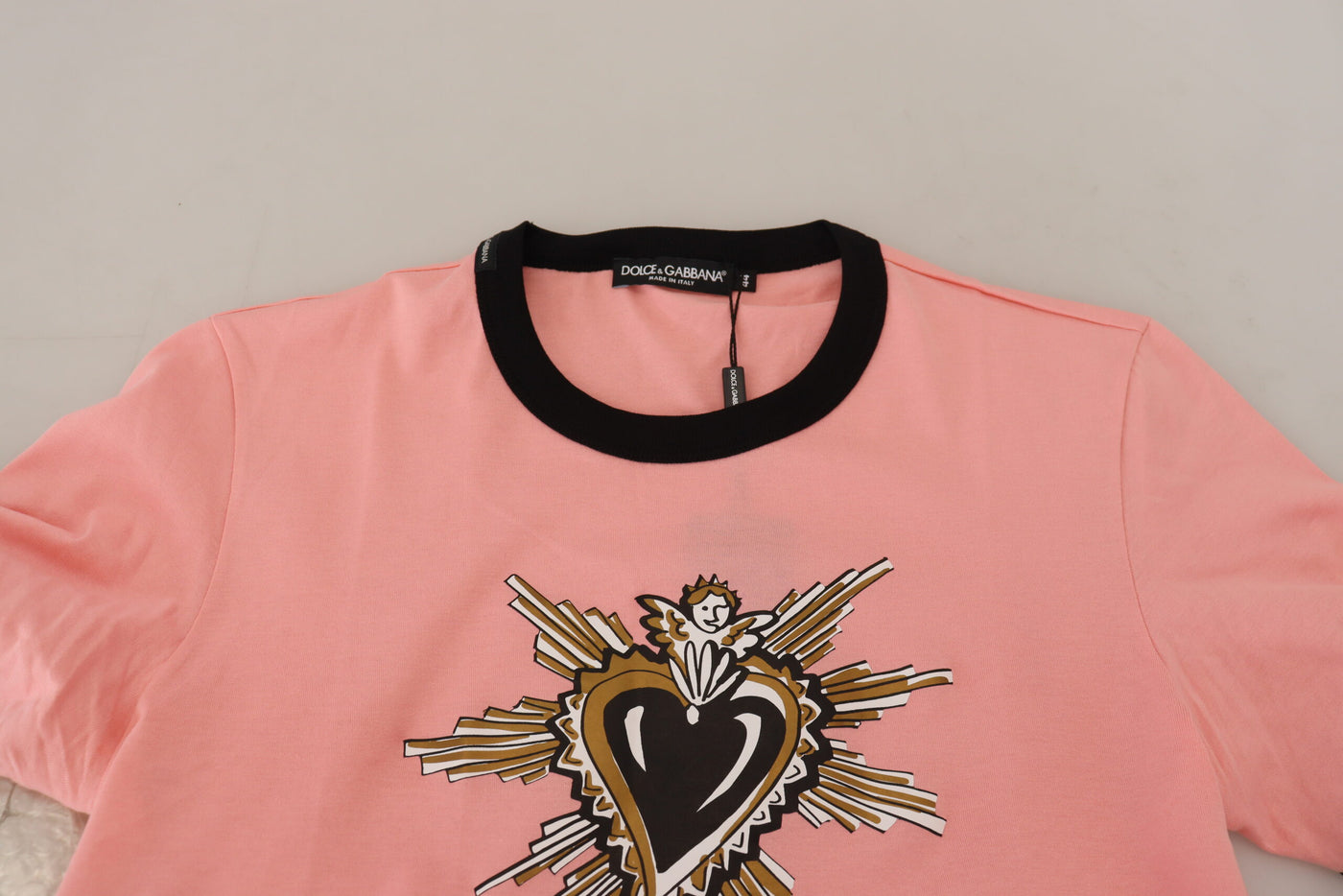 Pink DG Sacred Heart Print Casual T-shirt