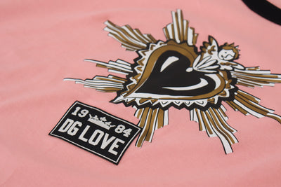 Pink DG Sacred Heart Print Casual T-shirt