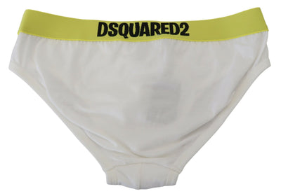 White DSURF Logo Cotton Stretch Men Brief Underwear