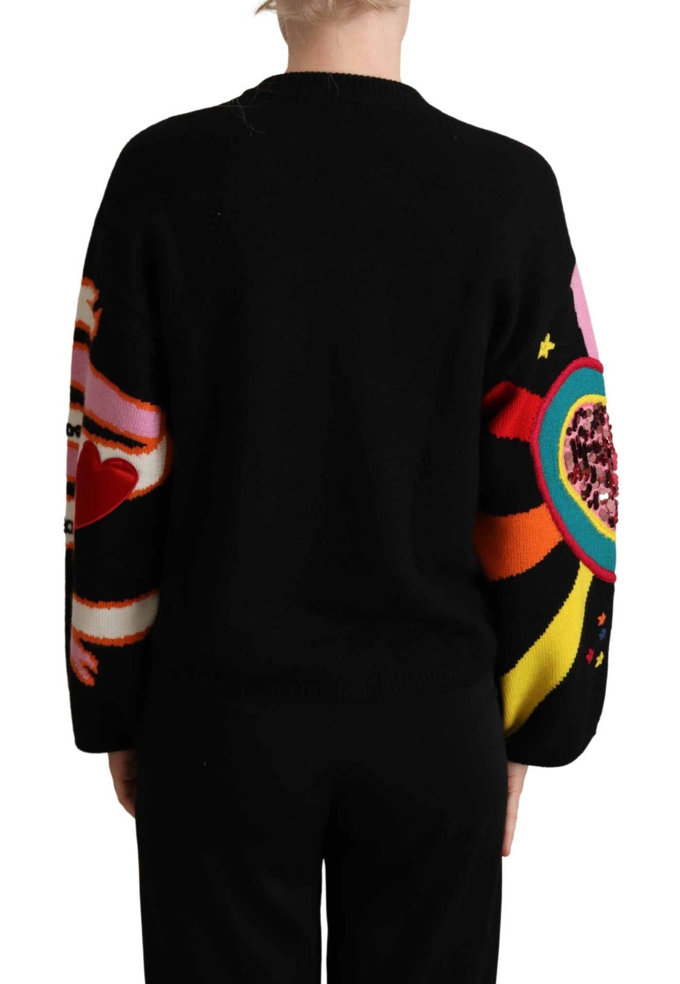 Black Cashmere D&G FOREVER Sequined Sweater