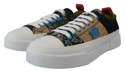 Multicolor Patchwork Multi-Fabric Sneakers Shoes