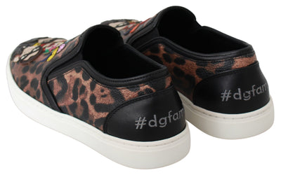 Leather Leopard #dgfamily Loafers Shoes