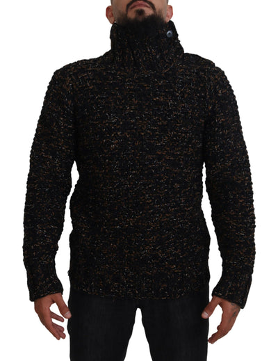 Brown Fatto A Mano Turtleneck Pullover Sweater