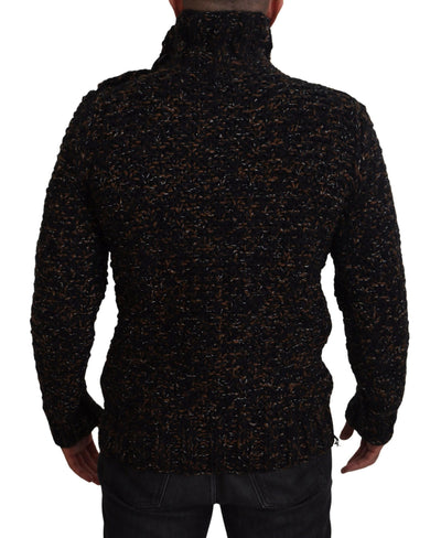 Brown Fatto A Mano Turtleneck Pullover Sweater