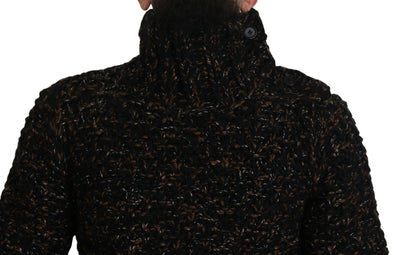 Brown Fatto A Mano Turtleneck Pullover Sweater