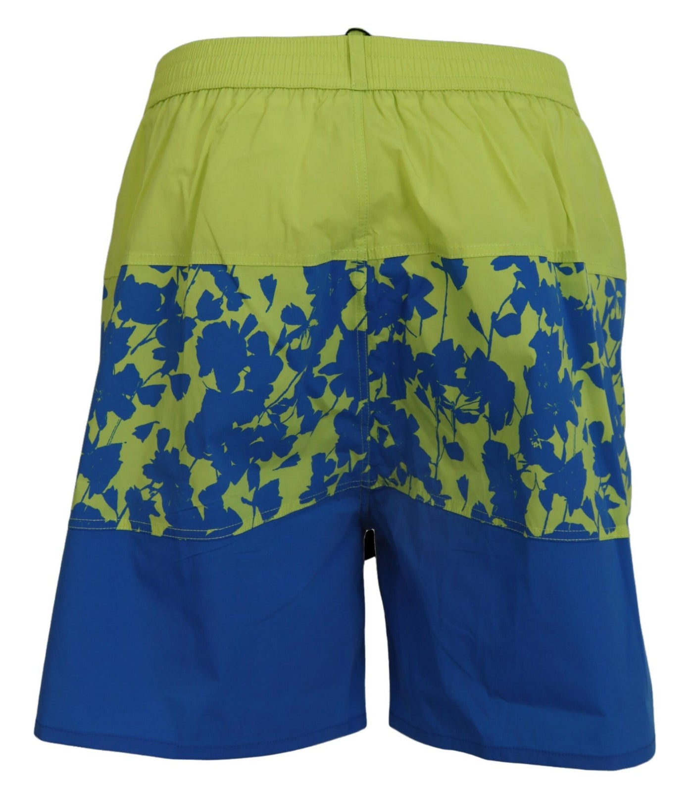 Blue Green Logo Print Men Beachwear Shorts Swimwear