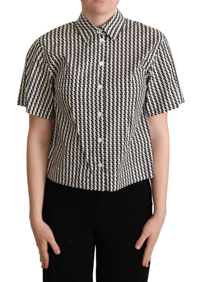 White Black Fantasy Pattern Shirt