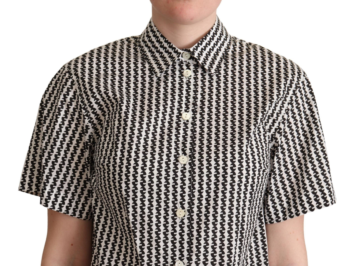 White Black Fantasy Pattern Shirt