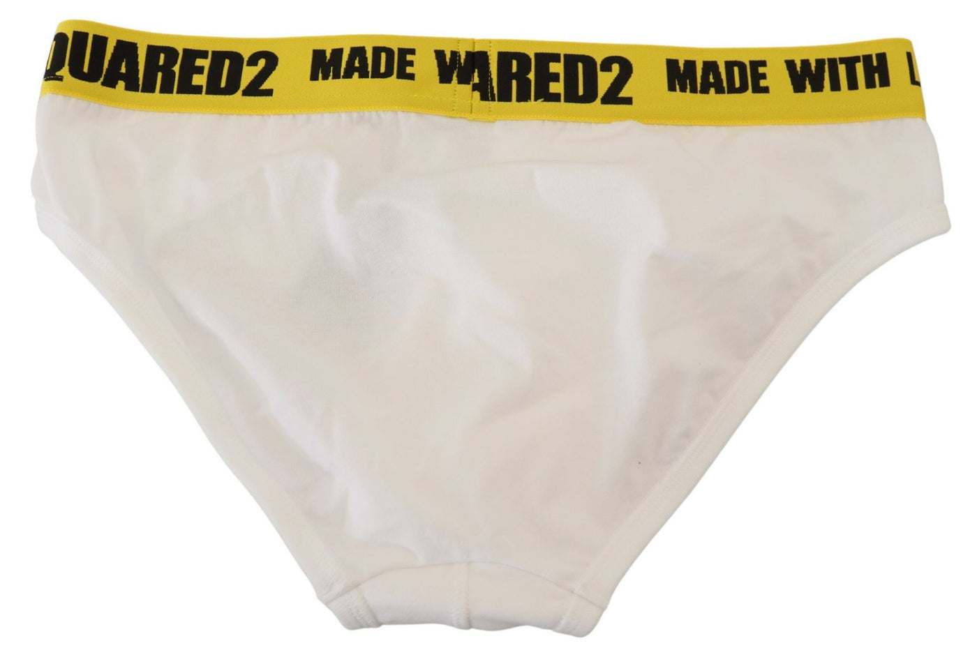 White Solid Logo Cotton Stretch Men Brief Underwear