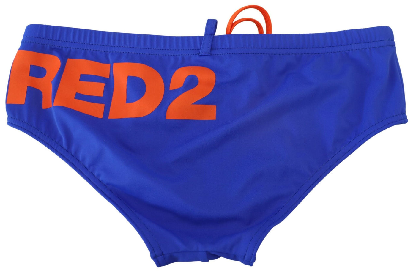 Blue Orange Logo Printed Men Swim Brief  Swimwear